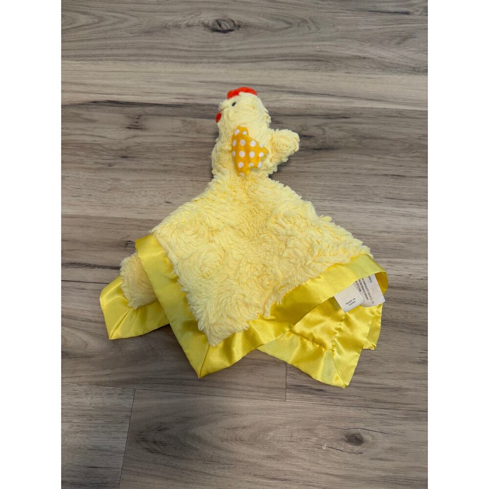 Cloud Island Lovey Security Blanket Chicken Chick Plush Crinkle Satin Yellow